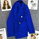 Blazer Casual Estilo Coreano com Bolsos – Manga Longa