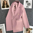 Blazer Casual Estilo Coreano com Bolsos – Manga Longa