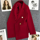 Blazer Casual Estilo Coreano com Bolsos – Manga Longa