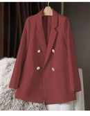 Blazer Casual Estilo Coreano com Bolsos – Manga Longa