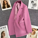 Blazer Casual Estilo Coreano com Bolsos – Manga Longa