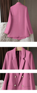 Blazer Casual Estilo Coreano com Bolsos – Manga Longa