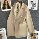 Blazer Casual Estilo Coreano com Bolsos – Manga Longa