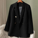 Blazer Casual Estilo Coreano com Bolsos – Manga Longa