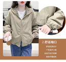Hooded Solid Short Jacket Women's Spring Autumn Loose Casual Jacket Double Zipper Loose Female Outwear Spring Thin Coat Trend