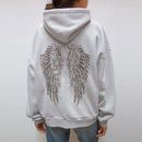 Chic Sequin Wing Hoody Women's Pants Suit O-neck Pockets Jacket High Waist Trousers Lady Set 2026 Spring 2 Pieces Set Women