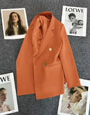 Blazer Casual Estilo Coreano com Bolsos – Manga Longa