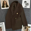Blazer Casual Estilo Coreano com Bolsos – Manga Longa