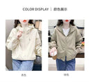 Hooded Solid Short Jacket Women's Spring Autumn Loose Casual Jacket Double Zipper Loose Female Outwear Spring Thin Coat Trend