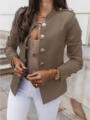 Women's Blazers Long-sleeved Suit Tops Fashion Slim Buttons Casual Sblazer Street Office Coats for Female