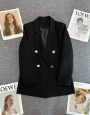 Blazer Casual Estilo Coreano com Bolsos – Manga Longa