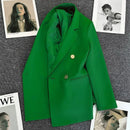 Blazer Casual Estilo Coreano com Bolsos – Manga Longa
