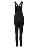 Summer Rhinestone Decor Buckled Suspender Jumpsuit 2025 Women Long Jumpsuits Elegant New Fashion Woman Casual Daily Clothing