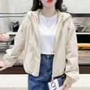Hooded Solid Short Jacket Women's Spring Autumn Loose Casual Jacket Double Zipper Loose Female Outwear Spring Thin Coat Trend