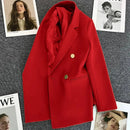 Blazer Casual Estilo Coreano com Bolsos – Manga Longa