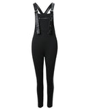 Summer Rhinestone Decor Buckled Suspender Jumpsuit 2025 Women Long Jumpsuits Elegant New Fashion Woman Casual Daily Clothing