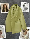 Blazer Casual Estilo Coreano com Bolsos – Manga Longa