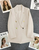 Blazer Casual Estilo Coreano com Bolsos – Manga Longa