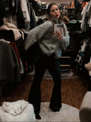 Casual Sequin Loose Sweaters Women All Match Full Sleeve Street O-neck Knitted Sweater Female 2026 Fashion Spring Lady Outwears