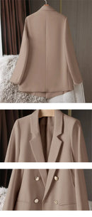 Blazer Casual Estilo Coreano com Bolsos – Manga Longa
